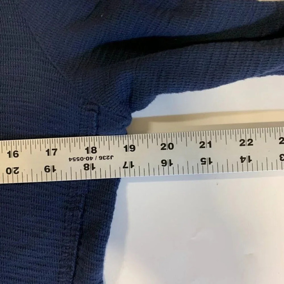 Anthropologie Sol Angeles‎ Women's Cold Shoulder Navy Long Sleeve Dress Size M - Picture 10 of 11